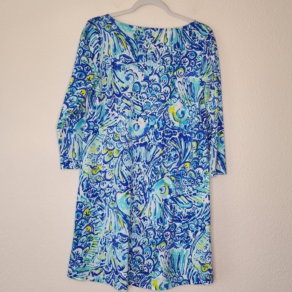 Lilly Pulitzer Blue Crush Wave Erin After Party Dress M - Picture 3 of 7